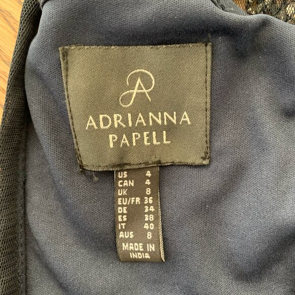 Adrianna Papell Navy Formal Gown Size 4 - Picture 7 of 7